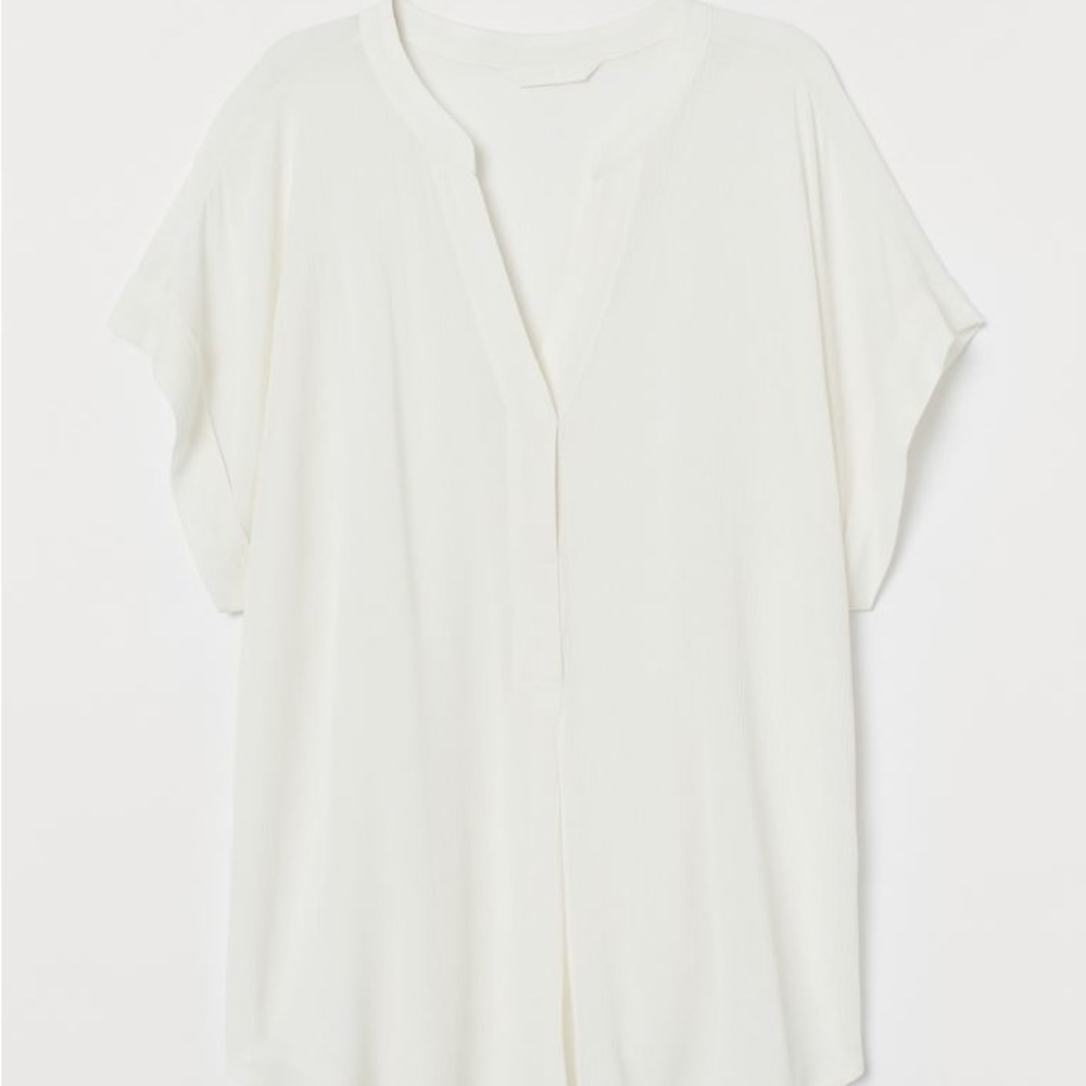 H&M Crinkled Linen Blouse